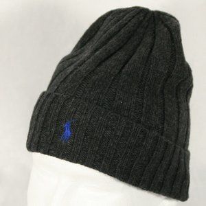 Polo Ralph Lauren Winter Beanie Hat Charcoal/Blue